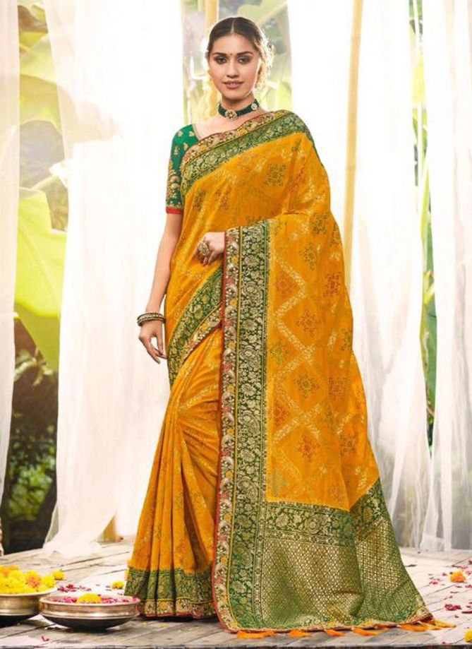 TATHASTU Latest Fancy Designer Heavy Wedding Wear Dola Silk Embroidery Lace Saree Collection